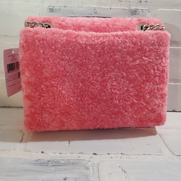 NWT Kate Spade Natalia Pink Faux Fur crossbody - Picture 4 of 11
